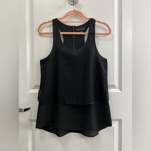 Banana Republic Women’s Top with Black Mesh Overlay Size XS